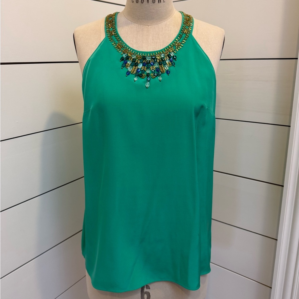 Lilly Pulitzer green silk tank